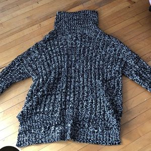 Black and white turtle neck sweater worn once